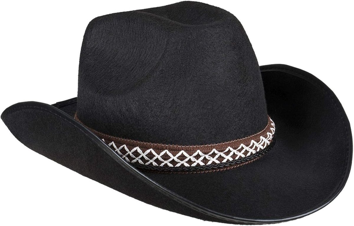 10131924 kinderhoed Cowboy, zwart