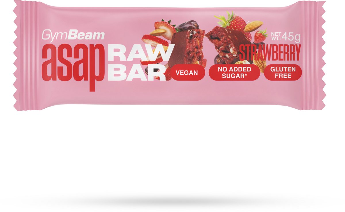 GymBeam ASAP Raw Bar 45 g aardbei