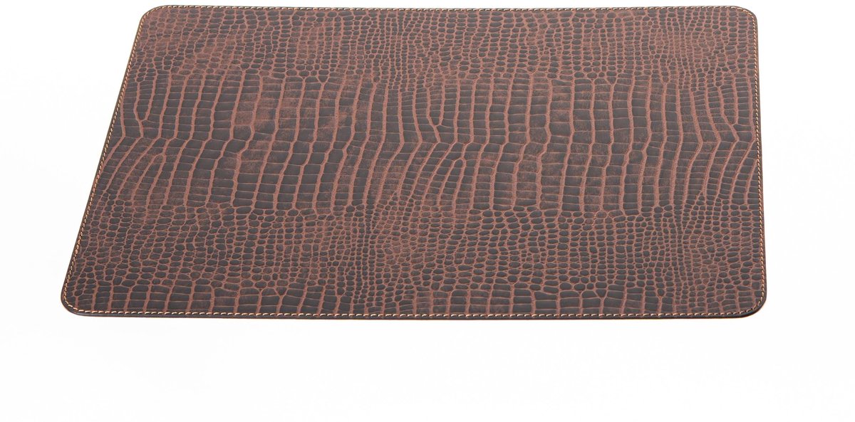 Omgoods - Recycled Leather Placemats en Coasters Set van 4 - Crocko