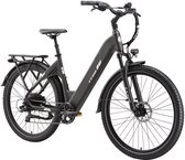 TTGO C5 Elektrische Fiets – 250W Motor – 48V 13.5Ah Accu – 90-110 km Bereik – 27.5"×2.4" Banden – Drievoudige Vering – Shimano 7s – Hydraulische Schijfremmen - Grijs