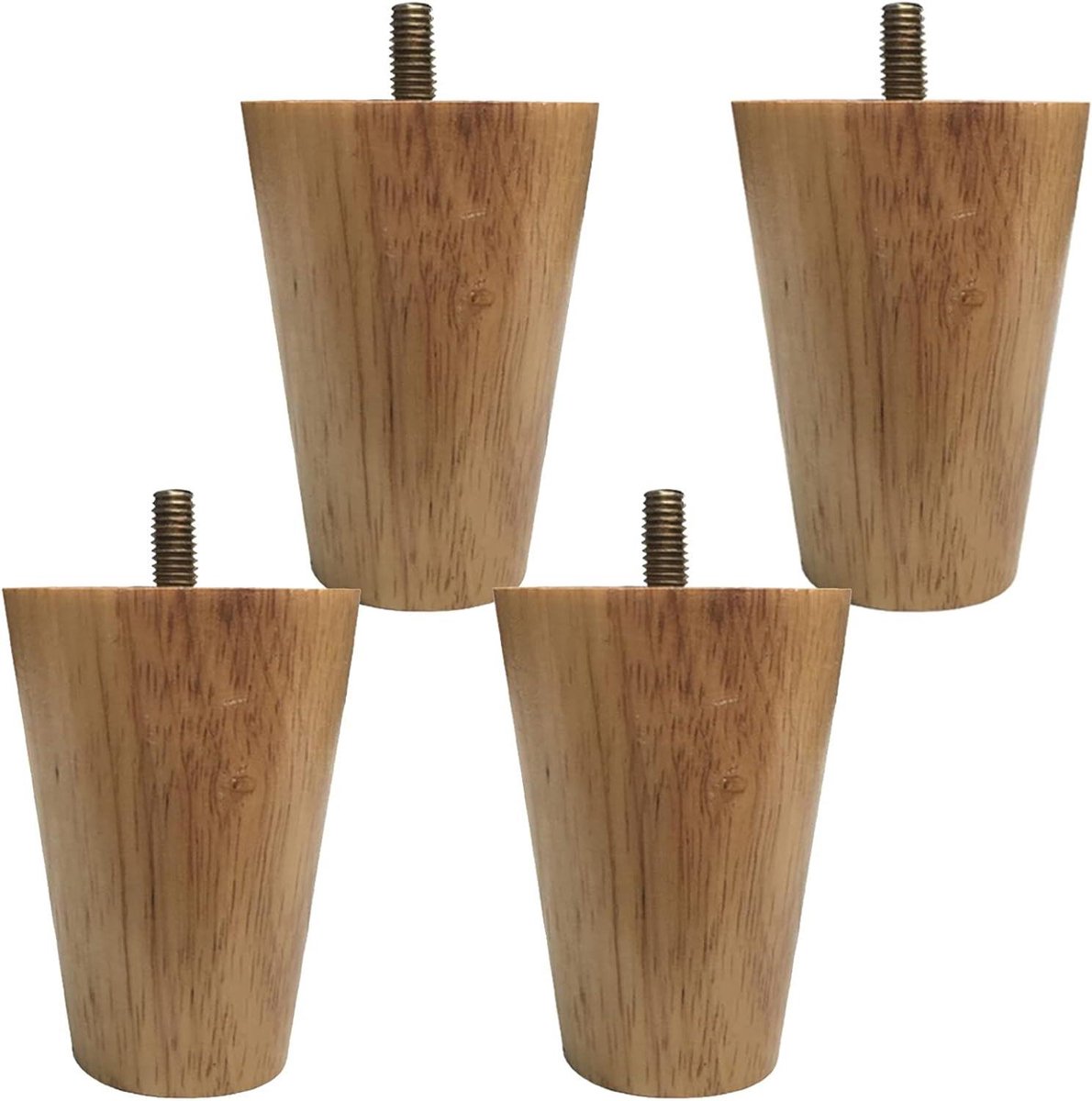 Houten Meubelpoten - Bankpoten Tafelpoten - Meubels Vernieuwen - Massief Eikenhout - 30 cm - Houtkleur