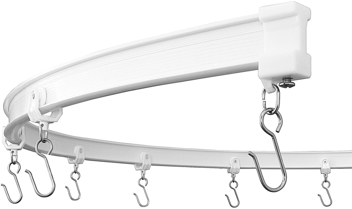 Omgoods - Flexibele Buigbare Plafond Gordijnrail - 2.4m, Ideaal voor RV en Speciaal Vormen