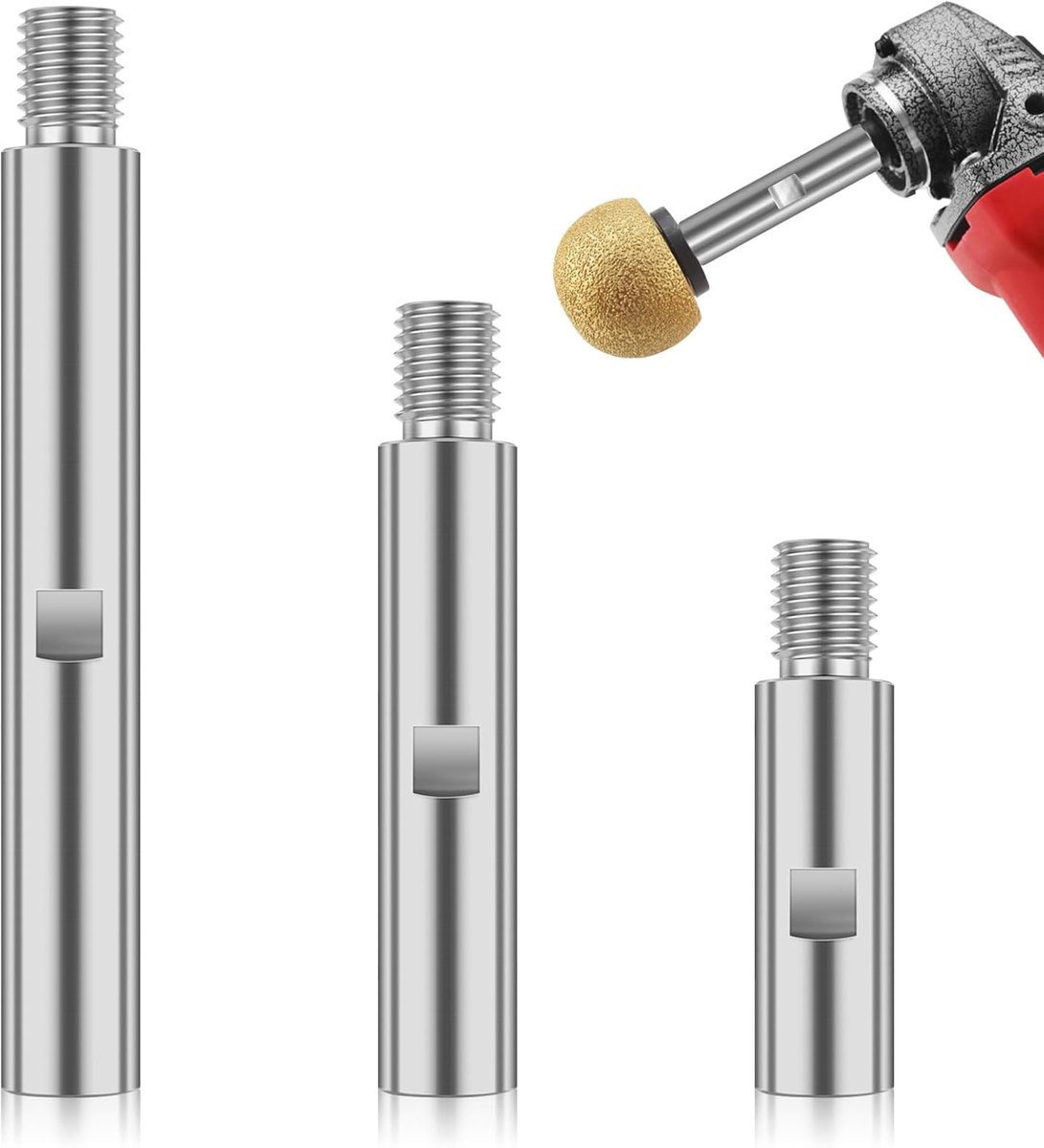 slijper verlenging, polijstverlenging schacht M14, polijstmachineverlenging 75 mm/100 mm/140 mm voor polijstmachine, auto polijstmachine, polijstpads