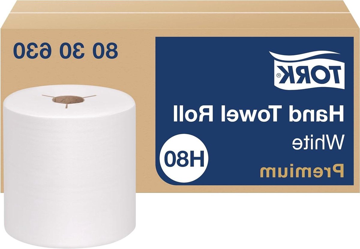 Papieren Handdoek Rollen - Keukenrol Wit - Hygiënisch Werken - 1-Laags Absorberend - 6 Rollen 600 Voet - Wit