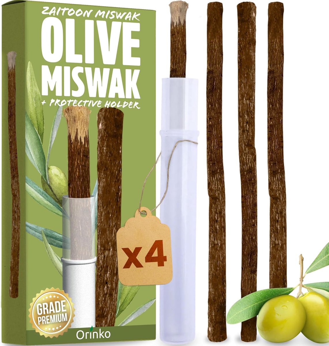 Miswak Sticks - traditionele siwak tandenborstel - olijfhout - natuurlijke en duurzame mondverzorging - ShopVlot