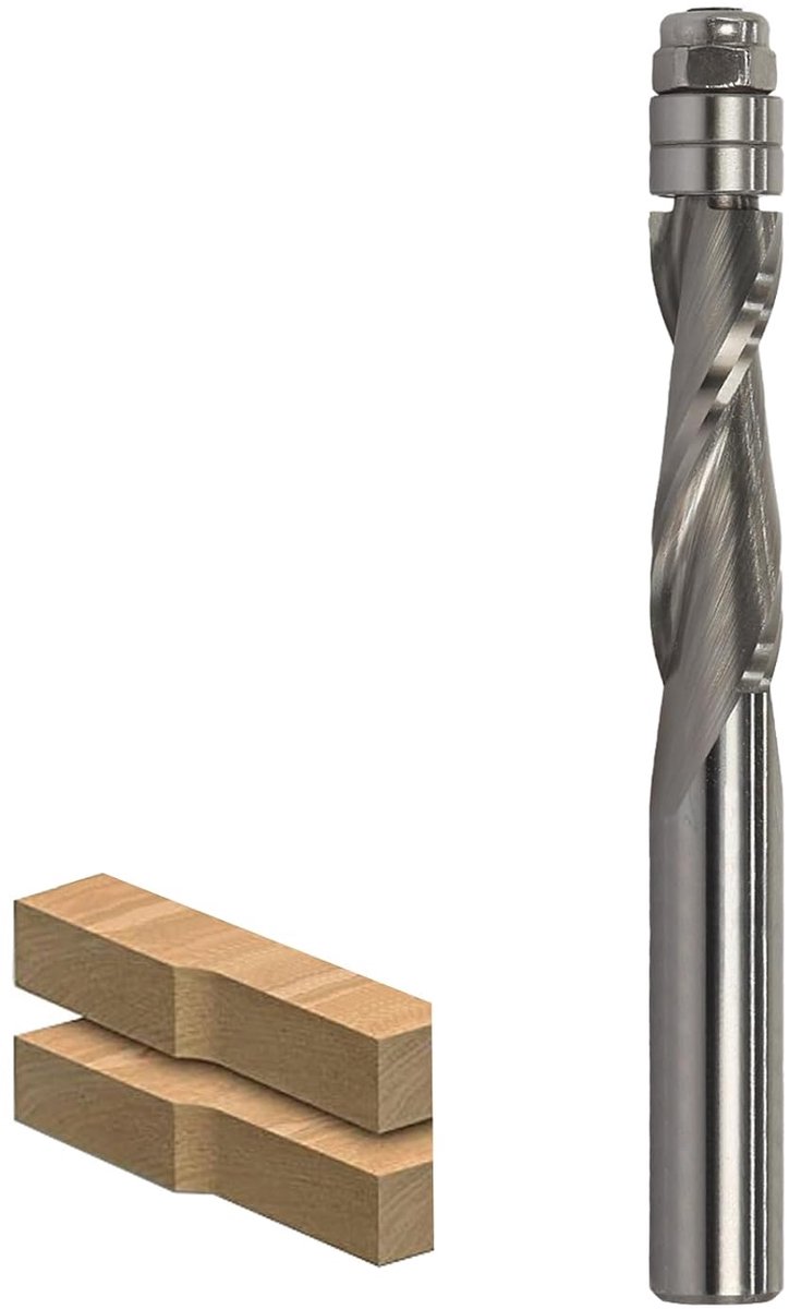 Spiraal-kantenfrees, 8 mm schacht, up cut spiraalfrees voor