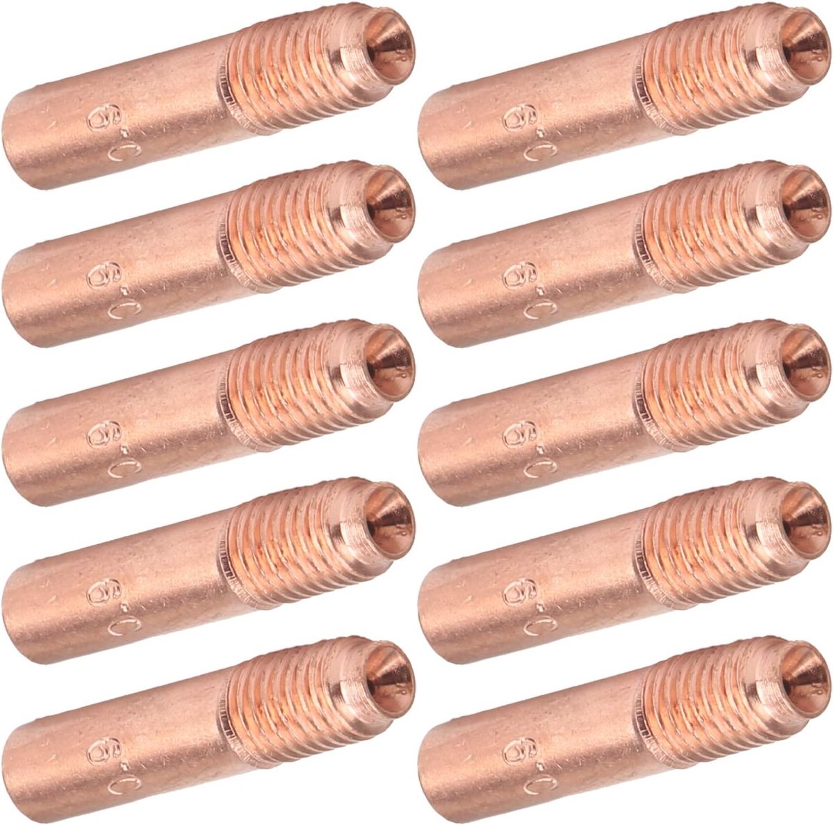 10st MIG-lasmondstukken 0,9 Mm MIG-lascontactpunten Koperen Geleidende Mondstukkenset