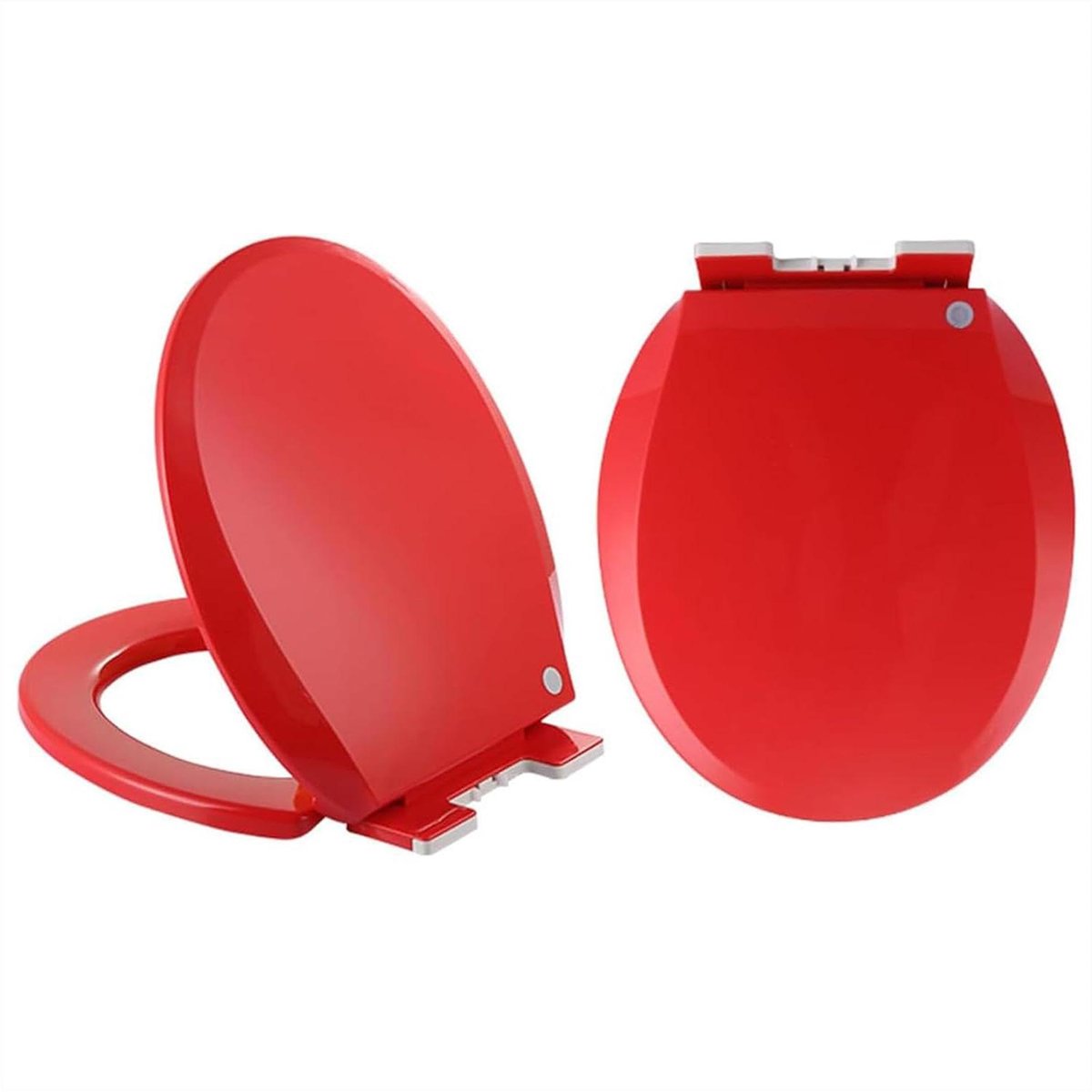 Toiletzitting - Toiletbril WC-bril - Badkamer Decoratie - Langzaam Sluitend - 39-43.5 cm - Rood