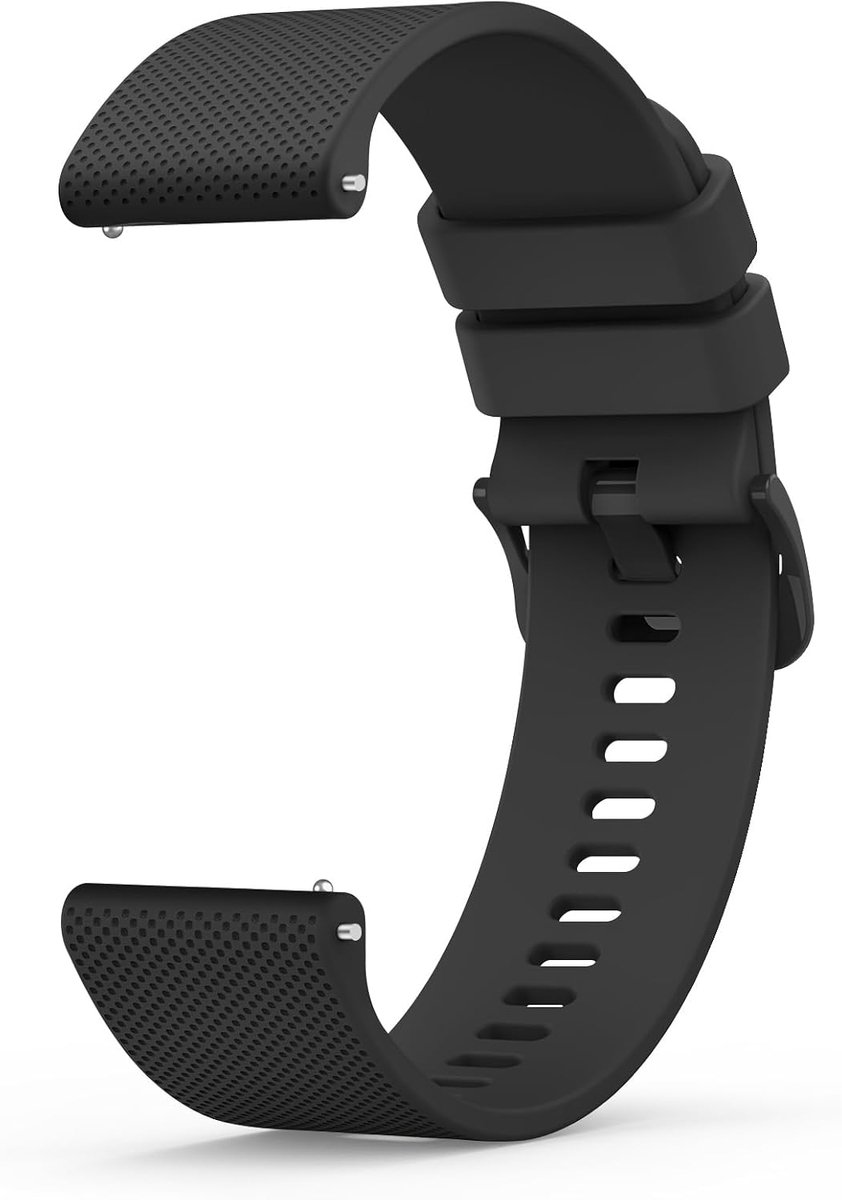 20 mm 22 mm horlogeband van siliconen, zacht, reservearmband van snelsluiting, met gesp in dezelfde kleur, heren en dames, 20 mm, 22 mm