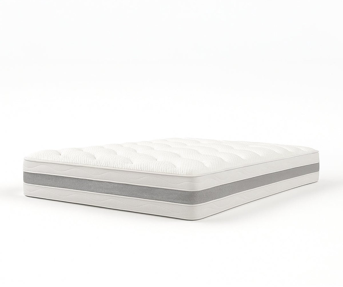White Stone The White Stone Matras 140x200 ergonomisch en ademend 20 cm | Natuurlijk comfort en Scandinavisch design met hoge stevigheid | Made in Italy | The White Stone Bianco, Grigio