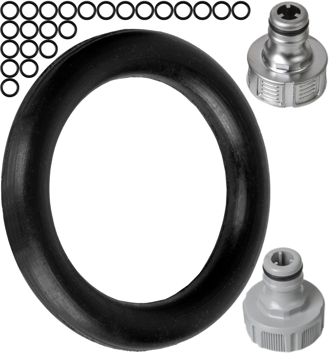 SnelShoppen - Vervang O-Ring Set van 25 voor G 1/2 Inch Tuinaansluitingen, Rubber Diameter 16 x 11 mm, Geschikt voor Tuinslangen en Kranen, Ideaal voo