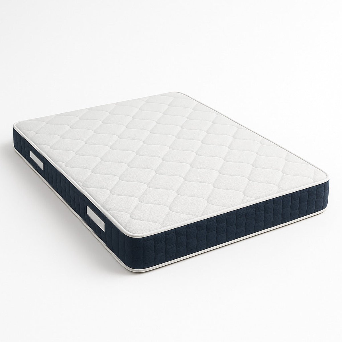 White Stone The White Stone Matras 160x190 cm, Hoogte 30 cm, met Pocketveren en Memory Foam | Antibacterieel en Ademend | Gecertificeerde Materialen Made in Italy Bianco