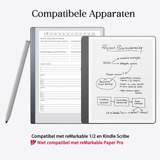 Styluspen Compatibel met Remarkable 2 Pen, EMR Stylus met Gum - Palmafwijzing en Kantelgevoelig, 4096 Drukniveau, Remarkable Pen voor Remarkable 2/1/Kindle Scribe — afbeelding 2