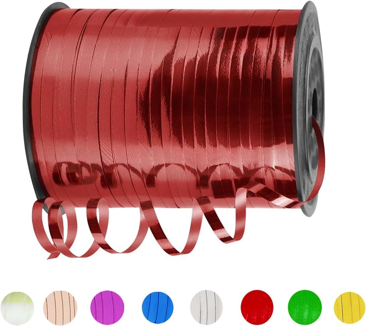 lint, 457 meter glanzend metallic krullint koord voor ballonnen en cadeauverpakking, verjaardag tot kerstdecoraties