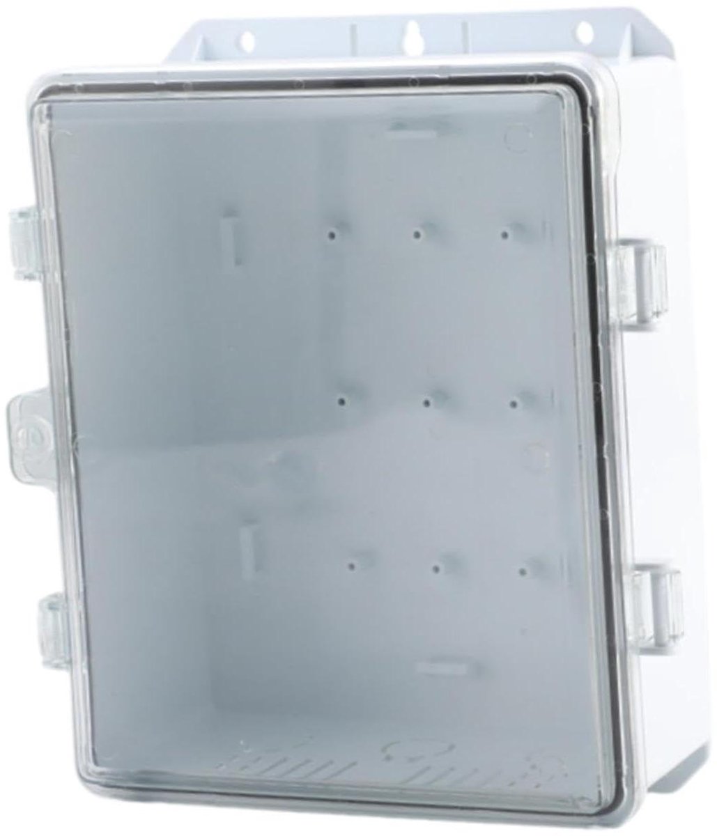Verdeeldoos Buiten - Stroomkast Waterdicht - Veilige Stroomvoorziening - Transparante Deksel - 19 x 11 x 26 cm - Grijs