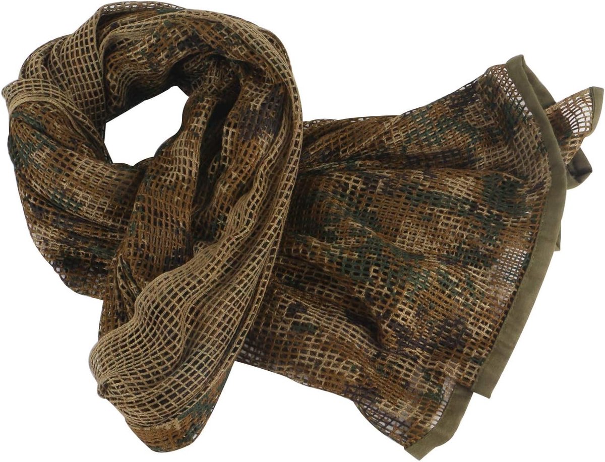 Veil Tactical Scrim Net Sjaal Camouflage Woestijn Sjaal 180x90cm 70.9x35.5Inch Polyester Gezichtsbedekking Camo Mesh Sjaal