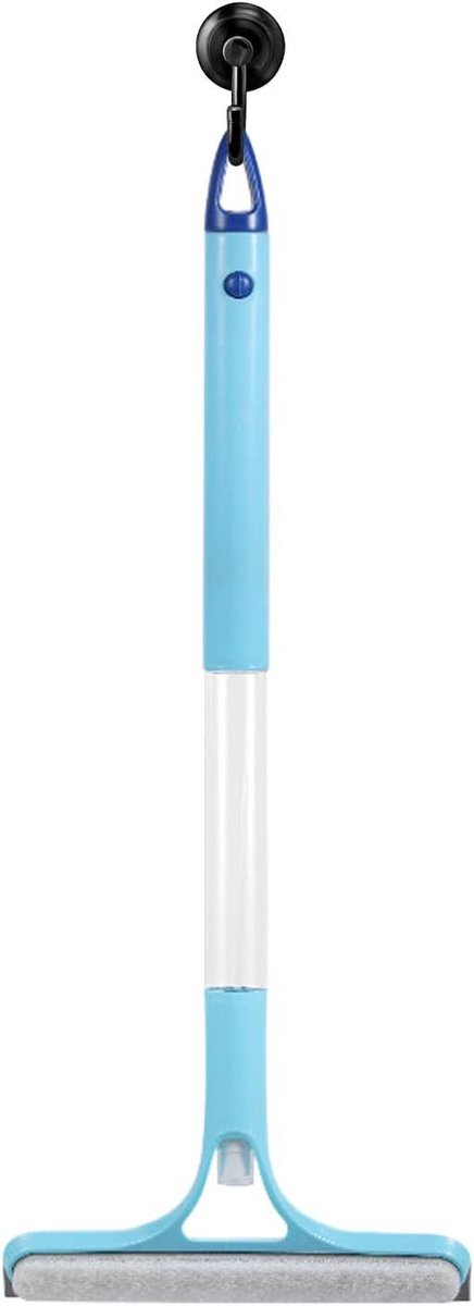 Ruitenwasser met Spray - Glasreiniger Trekker - Gladde Oppervlakken Reinigen - Ingebouwd Spraysysteem - 58x21.5 cm - Blauw
