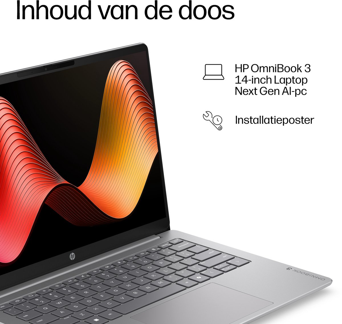 HP OmniBook 3 14-hz0710ndx - Copilot+ Laptop - 14 inch - 8GB/512GB - 2K OLED thumbnail 3
