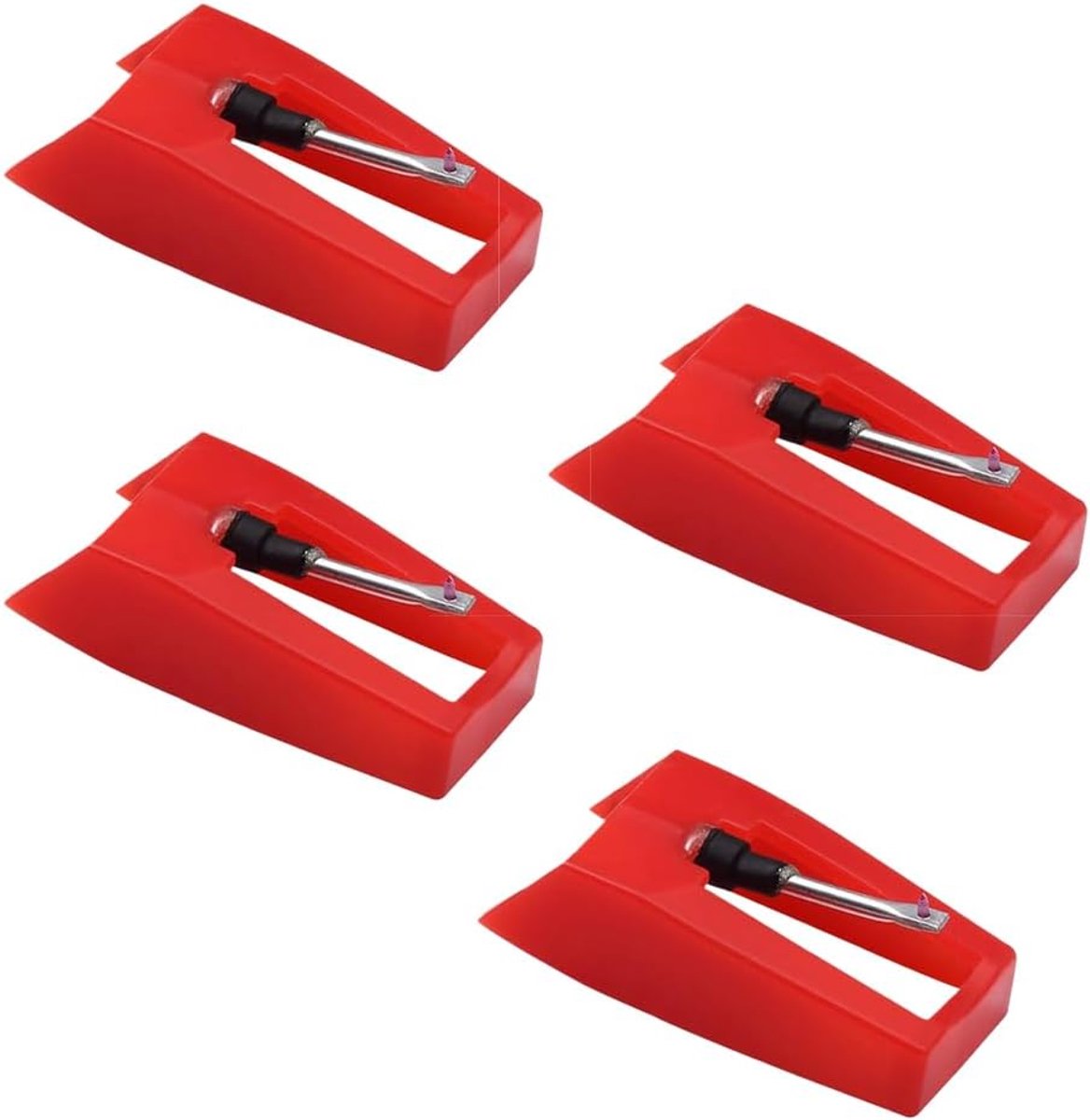 Platenspeler-naalden 4 stuks - diamantvervanging - voor LP en grammofoon - optimale geluidskwaliteit - ShopVlot