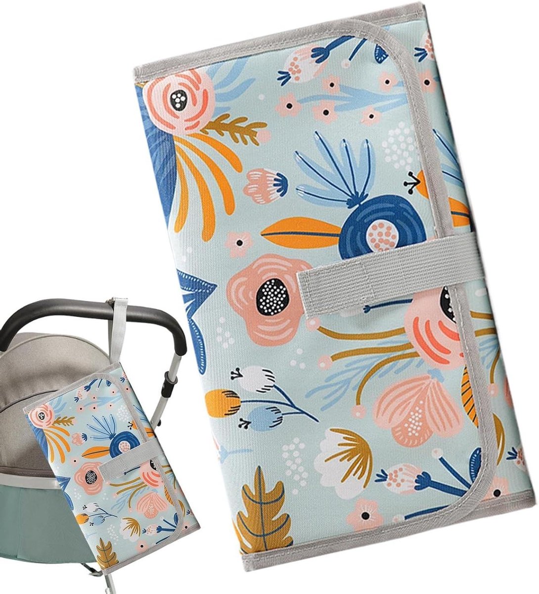 Luiermat Opvouwbaar - Verschoonmat Reis - Baby Verzorgen - Waterdicht en Reinigbaar - 35 x 20 cm - Multicolor
