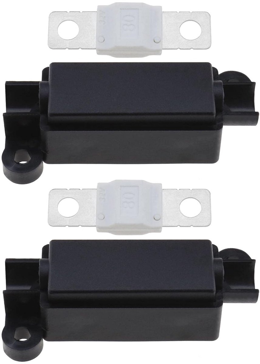 Midi fuse holders 80Amp - 2PCS set - brandwerend nylon - veilig voor voertuigen - ShopVlot