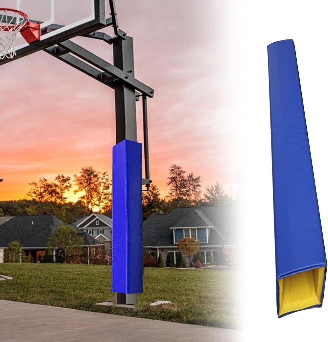 Basketbalpaalhoes - Paalbeschermer Stangbeschermer - Bescherming Sportuitrusting - Waterdicht UV-bestendig - Universeel Verstelbaar - Zwart