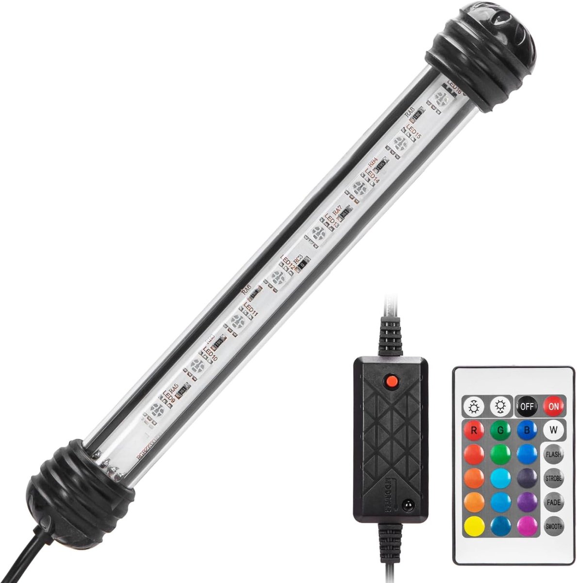 LED Aquariumverlichting - Aquariumlamp RGB - Aquarium Decoratie - Waterdicht IP67 - 20 cm - RGB
