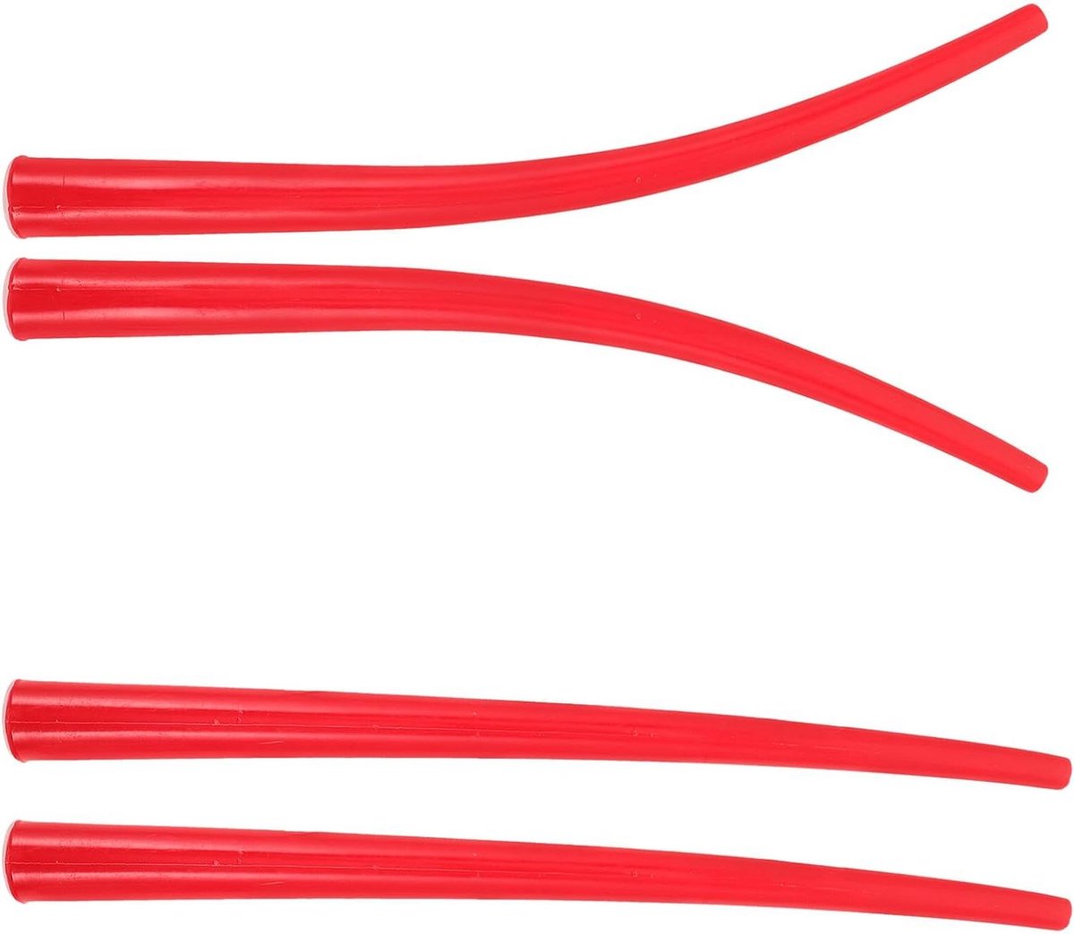 Kitpistool Verlengstukken - Kitspuit Mondstukken - Nauwkeurig Afdichten - Lange Gebogen Verlenging - 26 cm - Rood