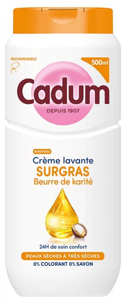 Cadum Overvette Wascrème Karitéboter 500 ml