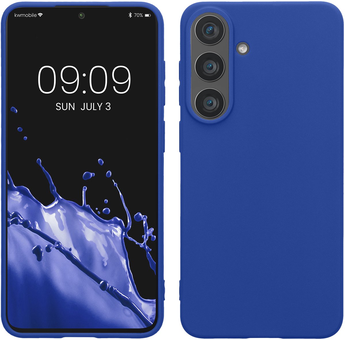 kwmobile telefoonhoesje geschikt voor Samsung Galaxy S26 FE - Hoesje voor smartphone - Back cover in Baltisch blauw