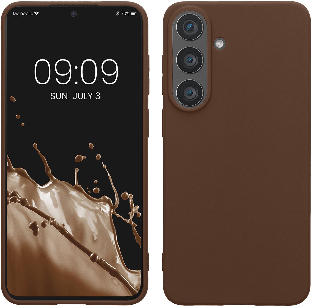 kwmobile telefoonhoesje geschikt voor Samsung Galaxy S26 FE - Hoesje voor smartphone - Back cover in chocoladebruin