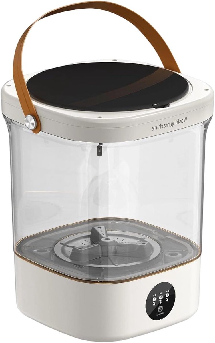 Mini Wasmachine Ondergoed Wasmachine Snel Wassen Intelligente Textielbescherming 12 Liter Wit