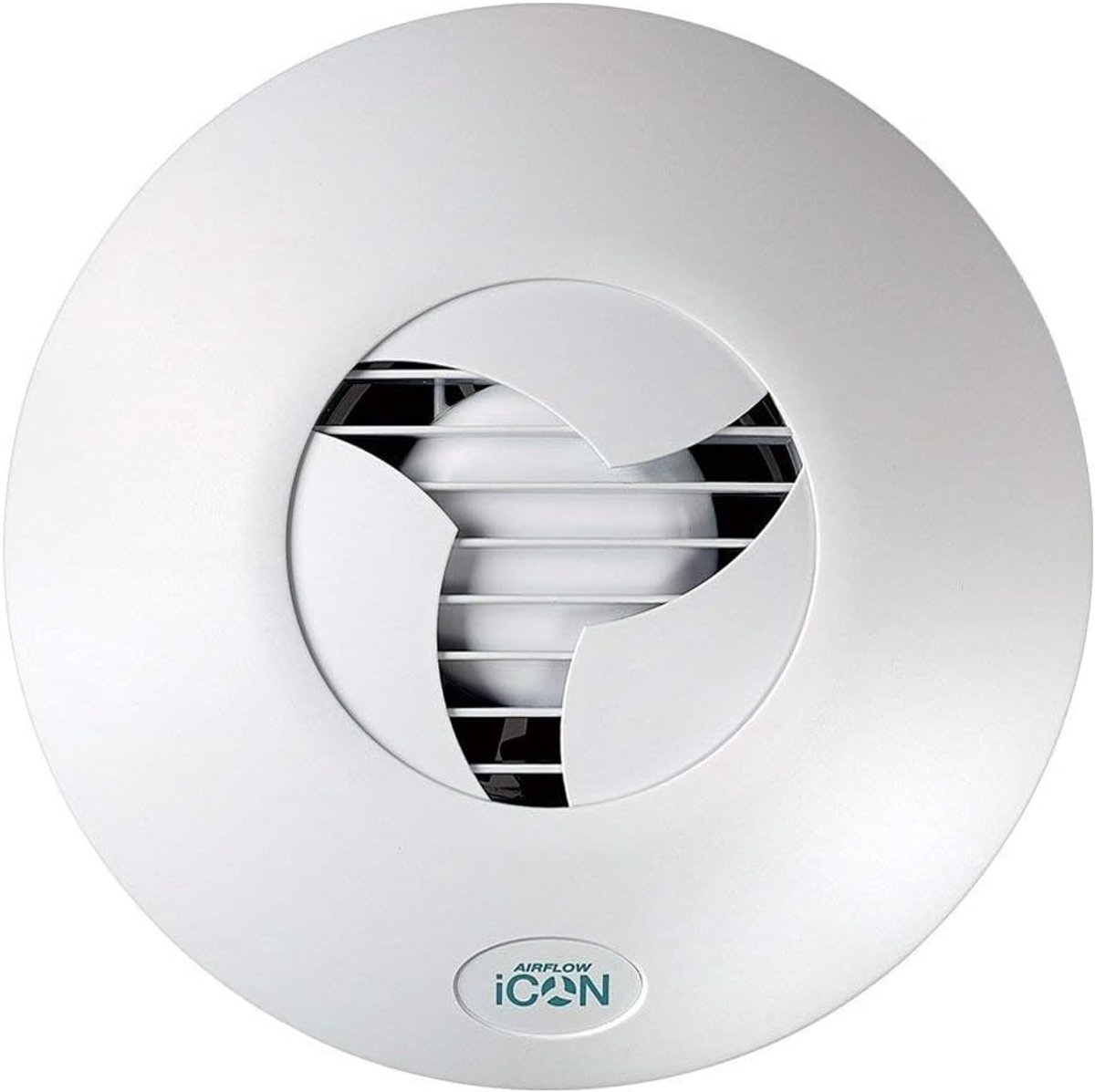 SnelShoppen - Airflow Afzuigventilator iCON 30 230V 100 mm Wit 27 W voor Toilet, Badkamer, Douche, Utility Ruimte, Flush- of Opbouwmontage