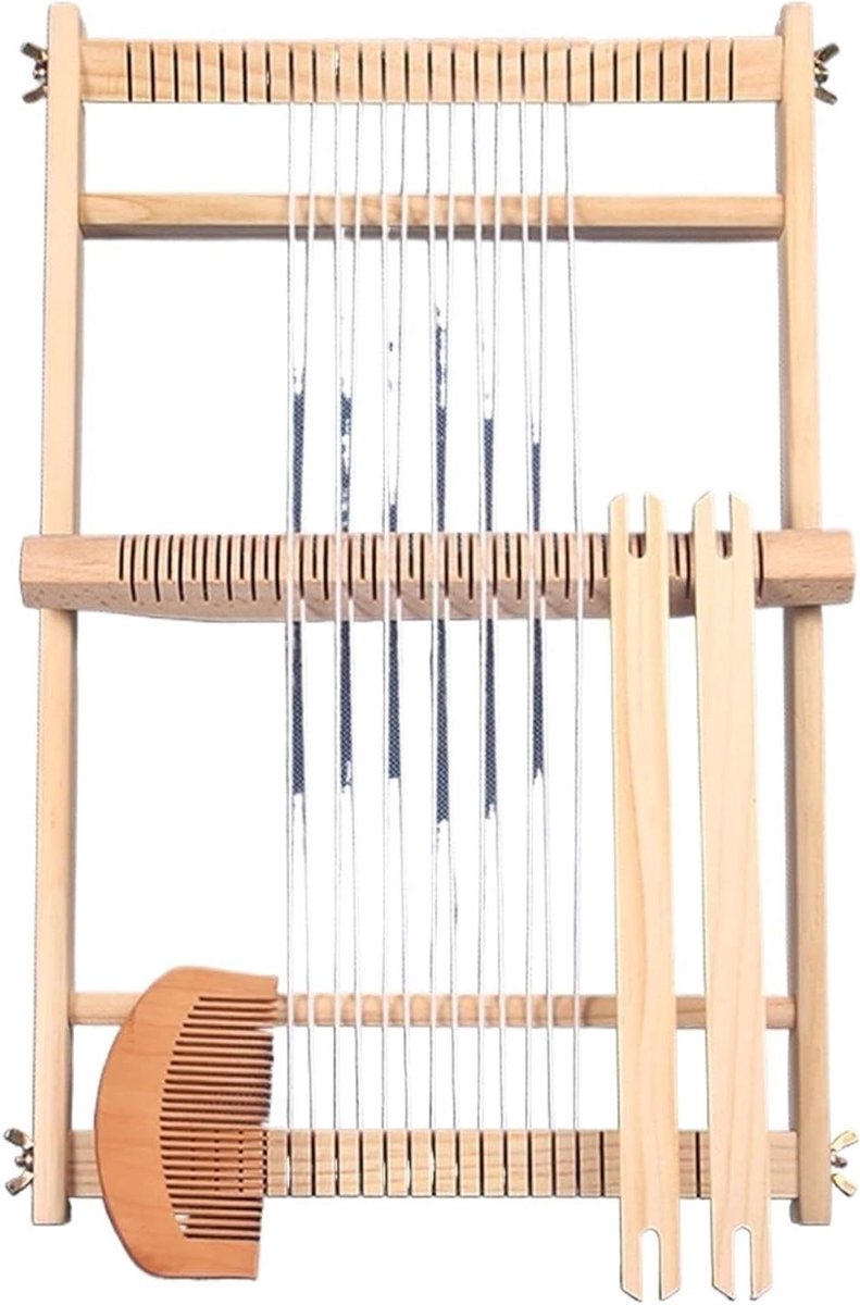 Houten Weefgetouw - Breimachine Handwerk - Ambachten Maken - Stabiele Houten Structuur - L50cm x B39cm - Niet gespecificeerd