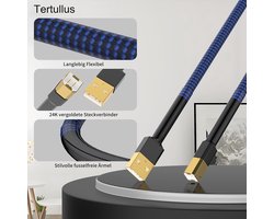 USB A naar USB B Audiokabel voor DAC, Printer en Geluidsapparaat - 1m, Hoge Kwaliteit, OTG Verbinding, Geschikt voor Computer en Versterker