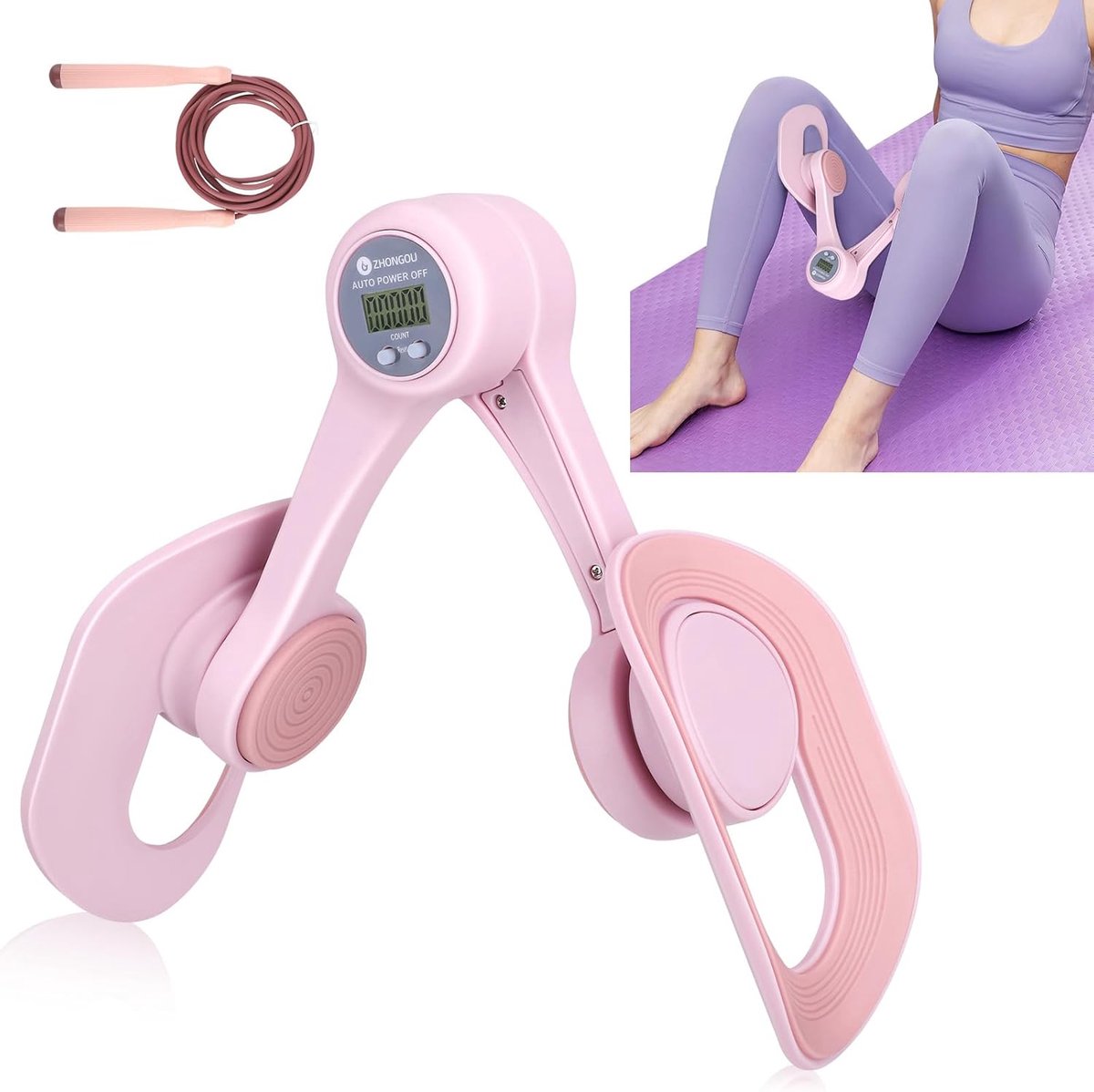 SnelShoppen - Trainingstoestel bovenbeen, bekkenbodemspieren, fitness apparaat voor mannen en vrouwen, heup- en beenpers, trainingsapparaat voor thuis