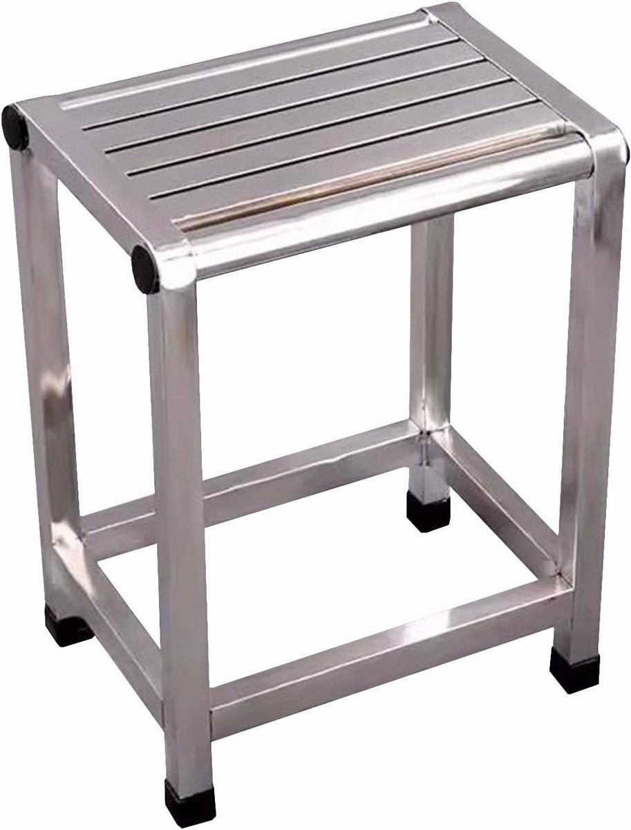 Douchekruk - Badstoel - Veilig Douchen - Roestvrij Staal - Tot 150kg - Zilver