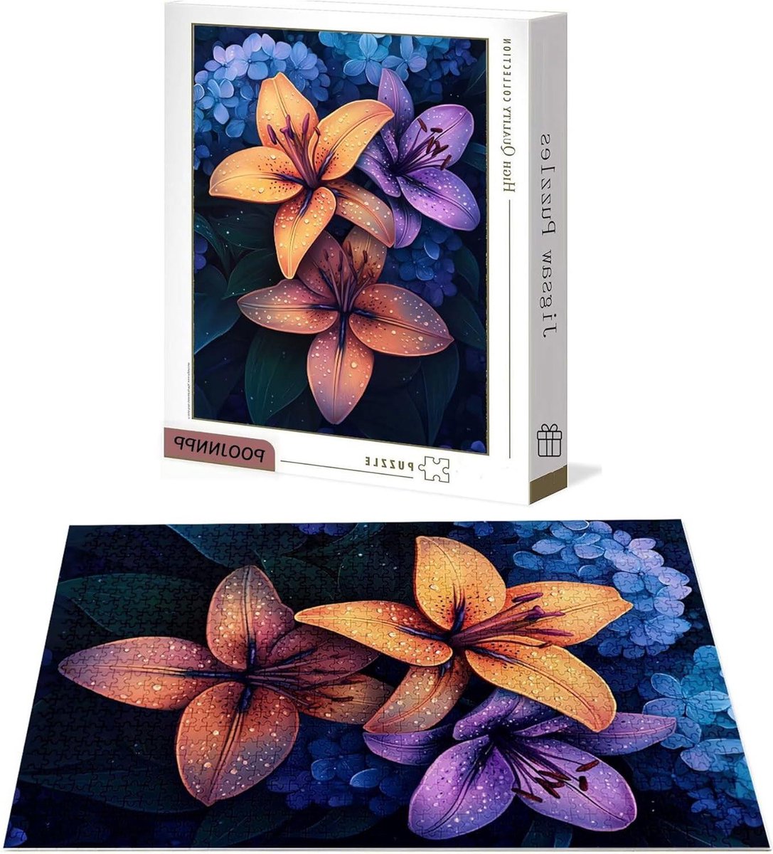 Legpuzzel Lelie - 4000 Stukjes Puzzel - Ontspanning en Plezier - Houten Puzzelstukjes - 141x87 cm - Multicolor