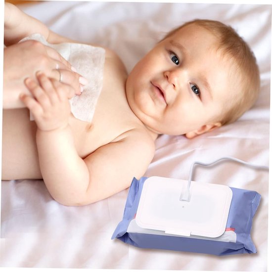 Baby Billendoekjes Verwarmer - Billendoekjes Houder - Baby Comfort - Draagbaar Ontwerp - 12x8x1 cm - Wit — afbeelding 2