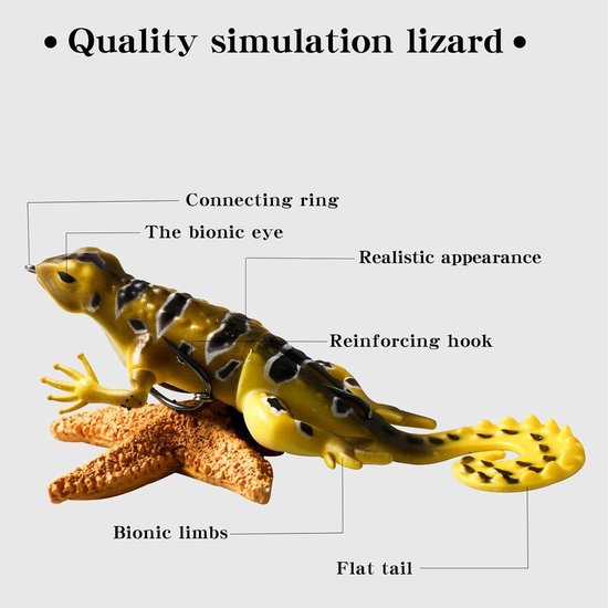Zeevissen Lizard Kunstaas - Zachte Siliconen Bait - Vissen Op Baars - Scheurbestendige Staart - 13 cm 20 gram - Groen — afbeelding 5