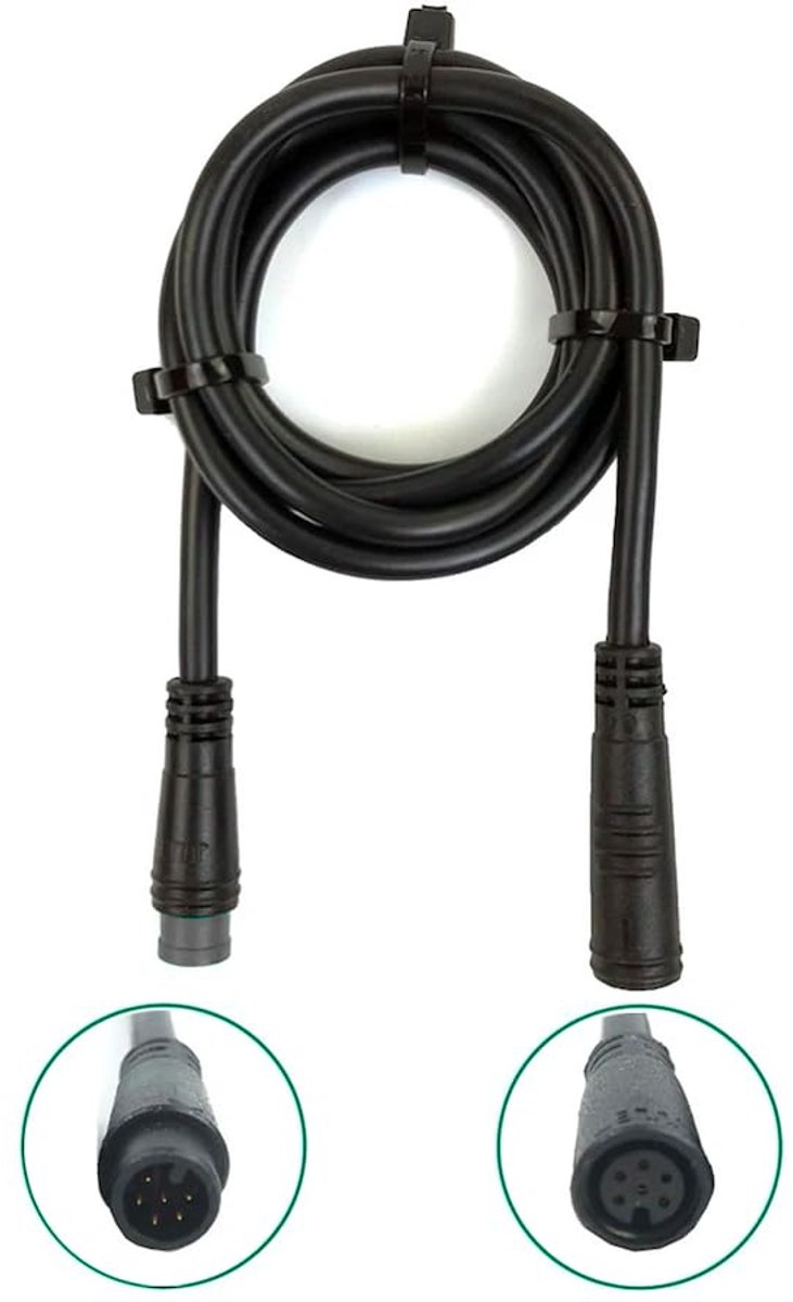 SnelShoppen - Verlengkabel voor Bafang PAS Sensor 6 Pin Julet, 50 cm, Compatibel met Bafang Koppel Sensor voor E-Bike en Pedelec