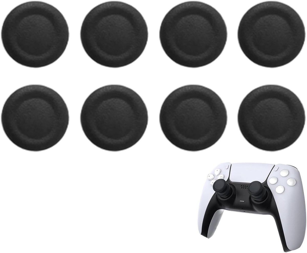 SnelShoppen - 8pcs Thumb Grip Joystick Caps voor PS5/PS4 Controller, Joystick Caps Control Freek, Thumb Sticks Grips Caps, Rubber, Zwart, Speelcomfort