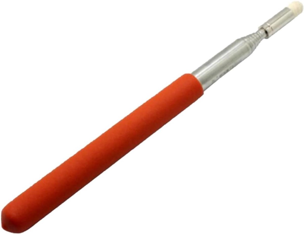 Telescopische Aanwijzer - Wijsstok Presenter - Presentaties Geven - Intrekbaar Roestvrij Staal - 21 cm - Oranje