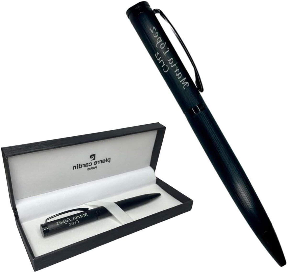 Ballpoint Pen - Schrijfgerei Pen - Cadeau Graveren - Met Zachte Grip - Fine Point 0.3mm - Zwart