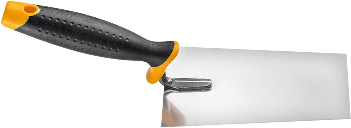 SnelShoppen - Trowel 12 x 8 cm, Muurwerk Trowel Serie 28, Roestvrij Staal, Ergonomisch Handvat voor Pleister, Lijm en Plamuur, Perfect voor Metselen e