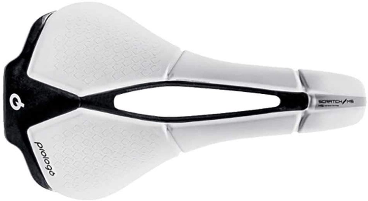 SnelShoppen - Fietszadel Scratch M5 - Ergonomisch T Shape - 250x140 mm - Lichtgewicht 155g/189g - Zwart/Wit - Voor Dames en Heren