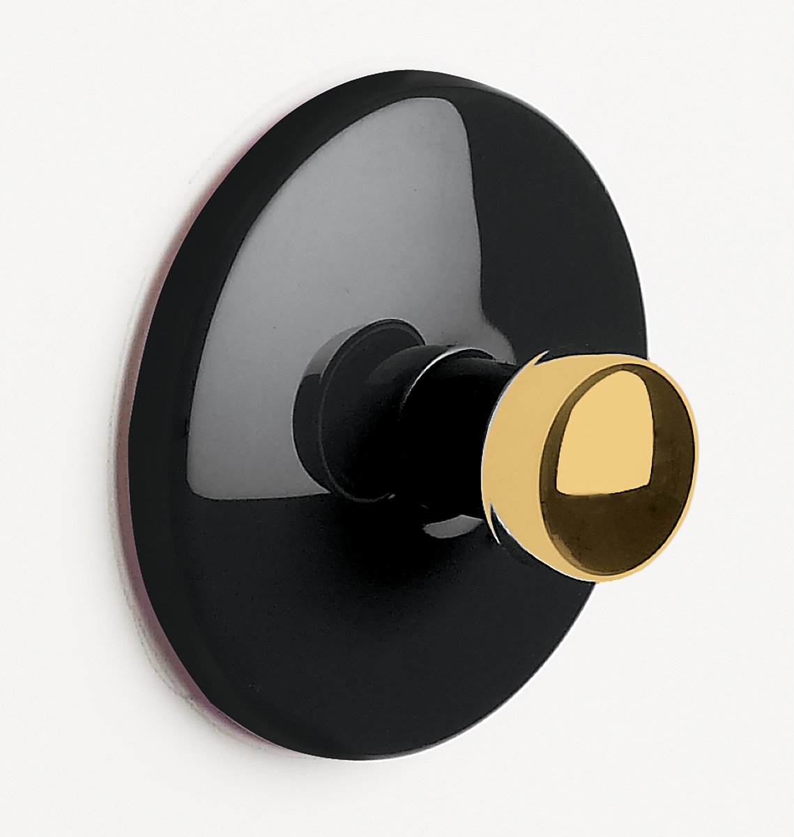 BOWL Wandhaak Badkamer – Handdoekhaak Zwart Goud – Badkamer Haak voor Handdoeken en Badjassen – Verchroomd ABS Badkamer Accessoires