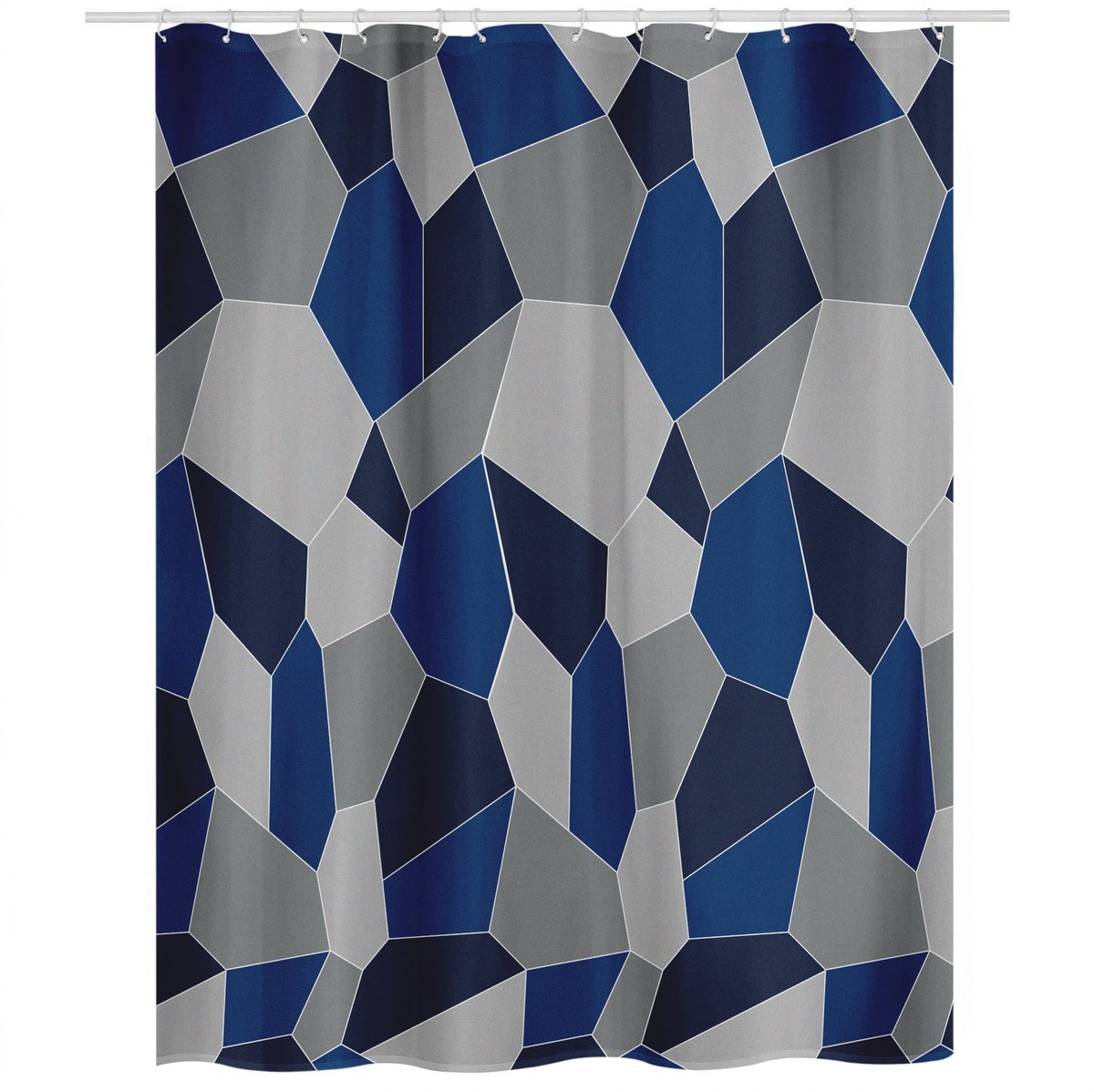 MSV Douchegordijn Polyester Textiel - Anti-Schimmel en Antibacterieel Douchegordijn met Moderne Uitstraling - Neutraal Design