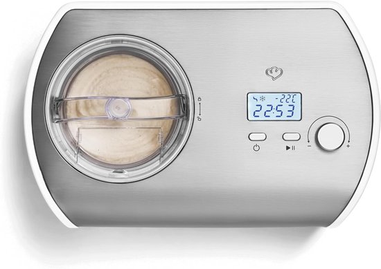 IJsmachine met Compressor - IJsmaker - Zelf IJs Maken - Zelfkoelende Functie - 12 Liter - Zilver — afbeelding 5