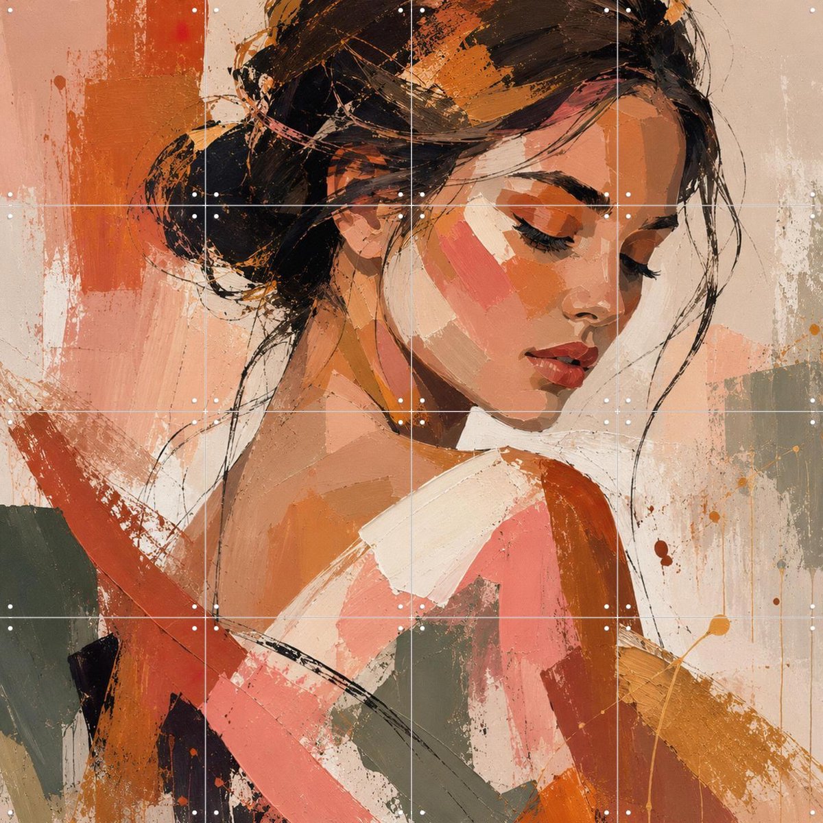 IXXI The Quiet Hour, Moonheart Artworks - 80 x 80 cm - Gratis ophangtool - Grote wanddecoratie en posters - Schilderijen, Fantasierijk, Abstract